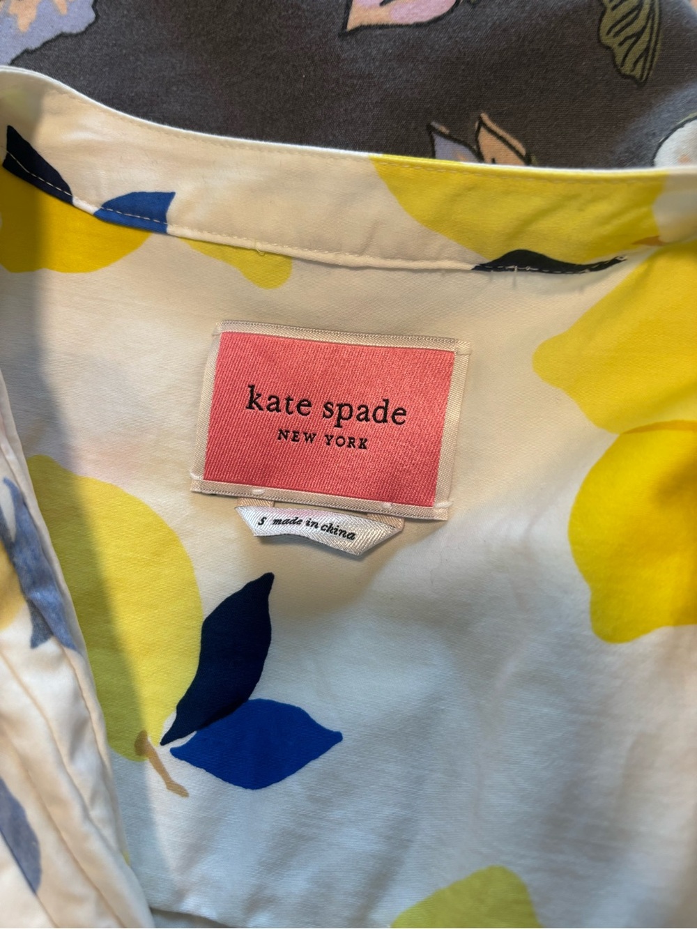 kate spade Sleeveless White Dress with Yellow Lemon Print - Picture 3 of 3